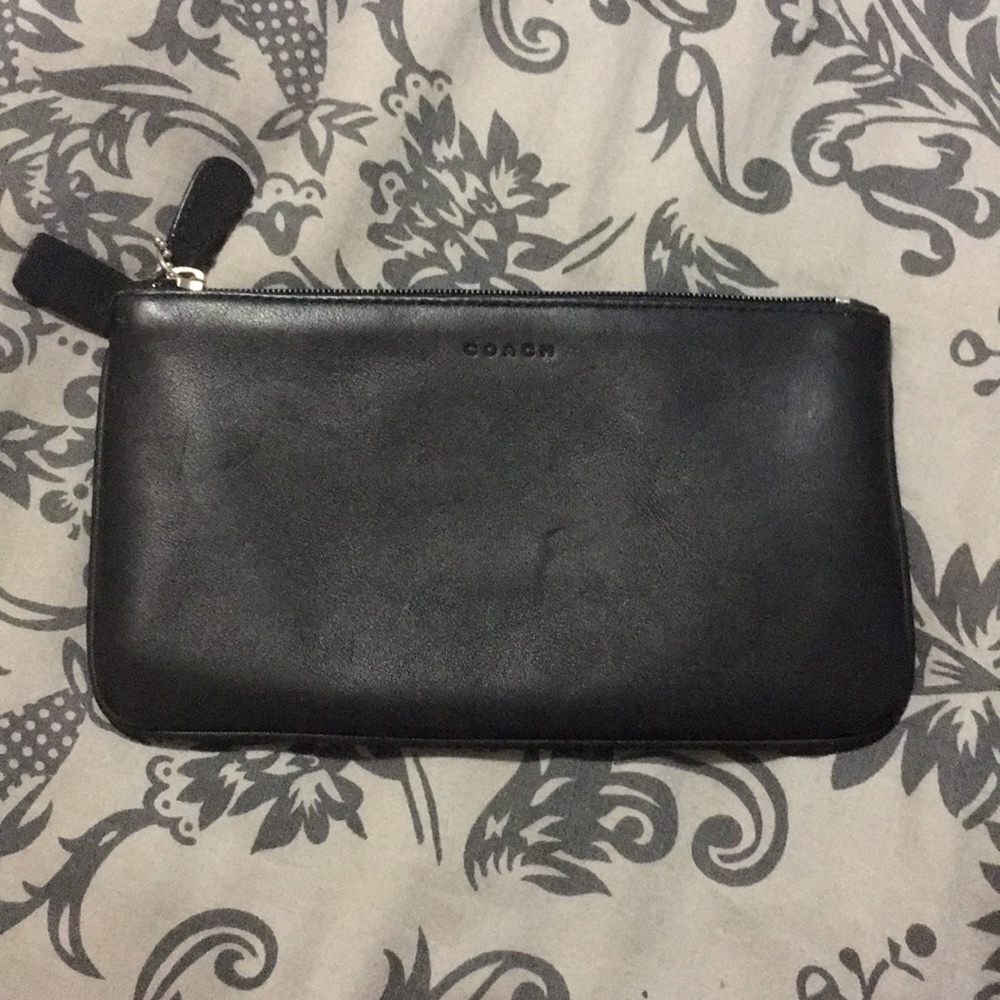 COACH leather pouchette